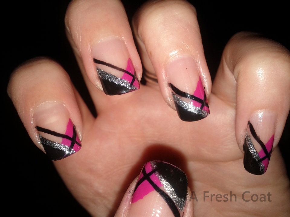 Criss-Cross French Tip